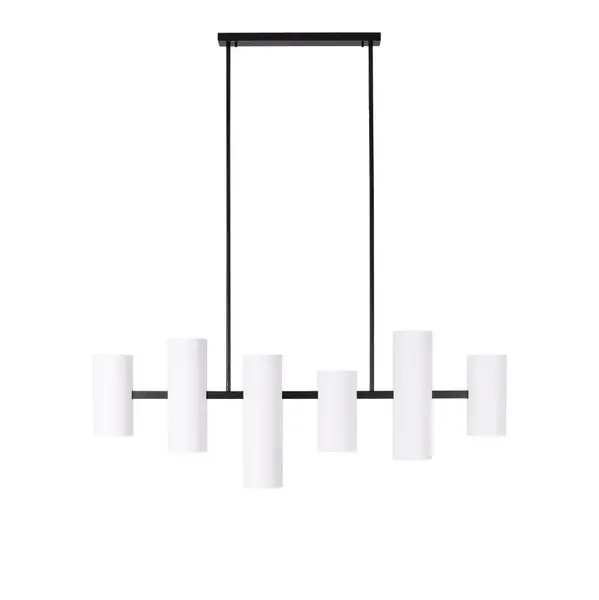 Lampa suspendata LASIER 5 - Alb/Negru
