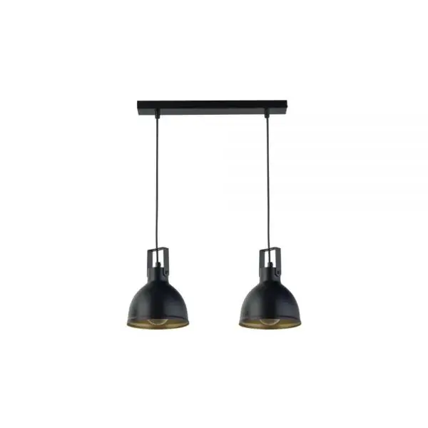 Lampă suspendată MARS 2L - Negru/Gold