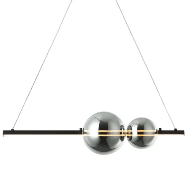 Lampa suspendata MELIAN SMOKE GLASS - Negru