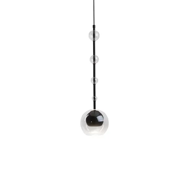 Lampa suspendata ROSINA BLACK - Transparent