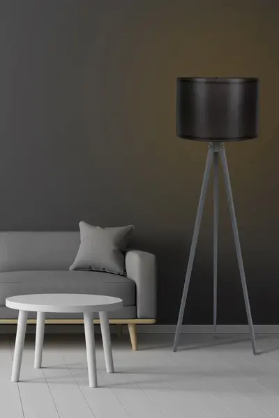 Lampadar 112 Negru 25x38x145 cm