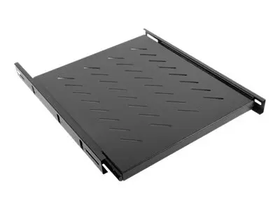LANBERG AK 1007 B - Polita Rack 19 1U, Sliding Fixed, 465 550 mm, 60 kg, Negru