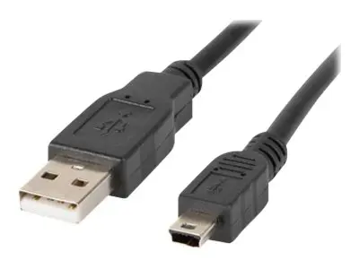 Lanberg CA USBK 10CC 0018 BK - Cablu USB 2.0 A M la Mini USB B 5 pin, 1.8m, Negru