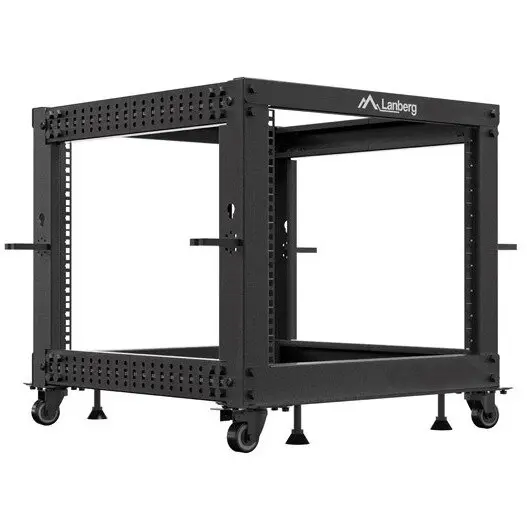 LANBERG Cabinet metalic Lanberg OR01-6109-B 9U, Open rack, 600 x 600-1100, Reglabil, Negru