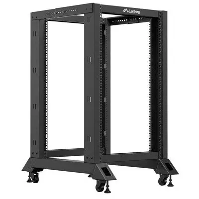 LANBERG Cabinet metalic Lanberg OR01-6818-B 18U, Open rack, 600 x 800, Negru
