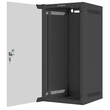 LANBERG Cabinet metalic Lanberg WF10-2312-10B 12U, Wall mount, 310 mm, Glass door, Negru
