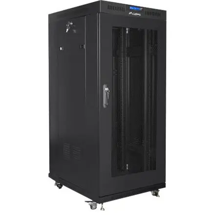 LANBERG Cabinet Rack LANBERG, 22U, 800x800 mm, Usa sticla securizata, Panou LCD, Negru