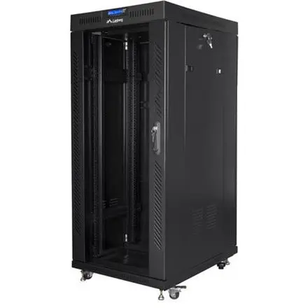 LANBERG Cabinet Rack Lanberg FF01-8227-12BL, Free-standing, 19 inch, 27U, dimensiune operationala 800x1200 mm, usa sticla securizata, Negru