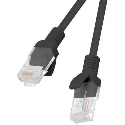 LANBERG Cablu Lanberg Patchcord RJ45 cat. 5e UTP 0.5m black, 10-Pack