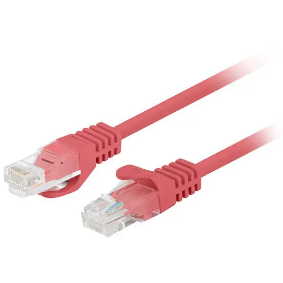 LANBERG Cablu Lanberg Patchcord RJ45 cat. 6 UTP 0.25m, Roșu
