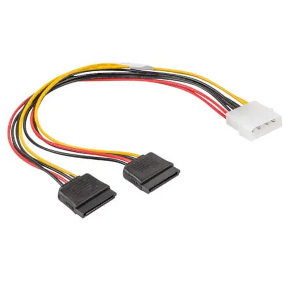 LANBERG Cablu MOLEX, 4 PIN, 2x SATA (F), 15PIN, 30cm, Multicolor