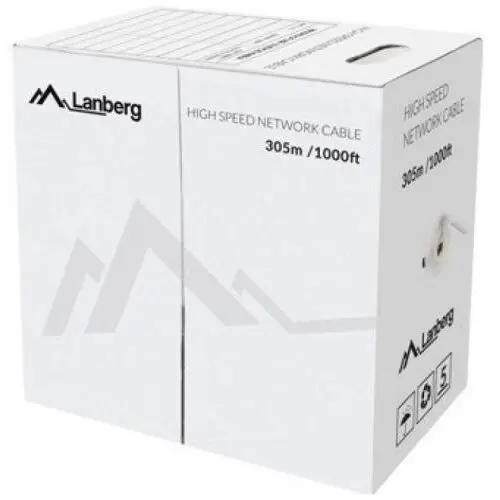 LANBERG Cablu retea Lanberg LCU5-12CU-0305-S, Cat.5e, UTP, 305m, Black