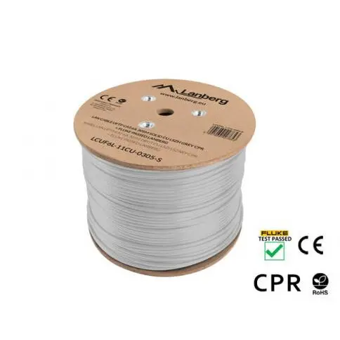 LANBERG Cablu retea Lanberg LCUF6L-11CU-0305-S, Cat.6A, U/FTP, 305m, Gray
