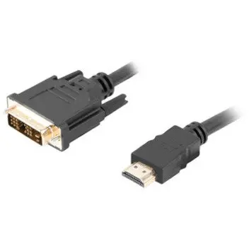 LANBERG Cablu video Lanberg CA-HDDV-10CC-0018-BK, HDMI Male la DVI-D Single Link Male, 1.8 m, Negru