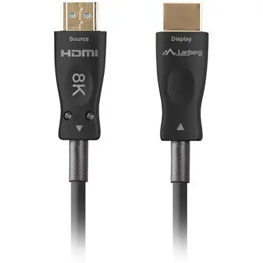 LANBERG Cablu video Lanberg CA-HDMI-30FB-0800-BK, HDMI Male - HDMI Male, V 2.1, Optical active, 80 m, Negru