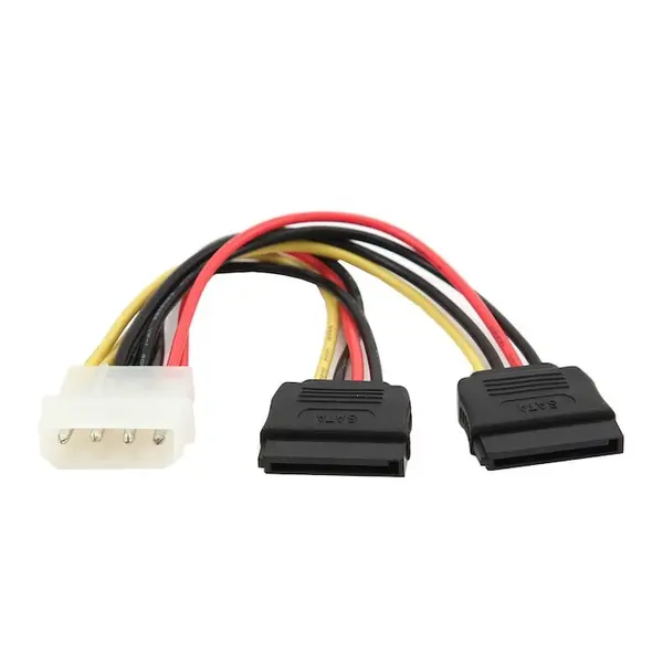 LANBERG Pachet 2 x Adaptor alimentare molex (ide)- 2 x SATA 15cm, multiplicator s-ata, CA-HDSA-11CU-0015
