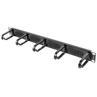LANBERG Panou Management Cabluri Lanberg 19 1U, 5 Inele, Tip B, Negru