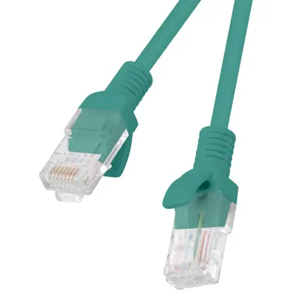 LANBERG Patch Cord Lanberg PCU5-20CC-0025-G, U/UTP, Cat. 5e, 0.25 m, Green, 10 bucati