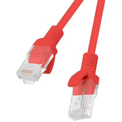LANBERG Patch Cord Lanberg PCU5-20CC-0025-R, U/UTP, Cat. 5e, 0.25 m, Red, 10 bucati