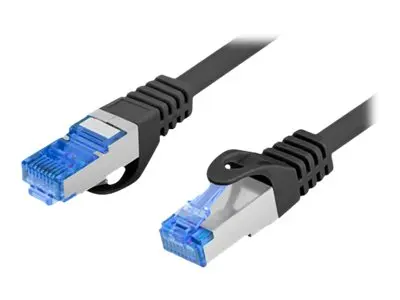 LANBERG Patchcord Cat.6A S FTP LSZH CCA 20m - Cablu Retea RJ45, Negru