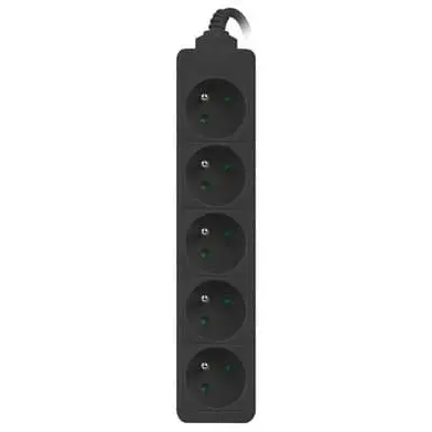 LANBERG Prelungitor LANBERG 1.5m Black , 5 prize