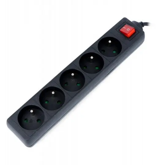 LANBERG Presa de alimentare Lanberg Witch Switch negru - 5 prize - 1,5m