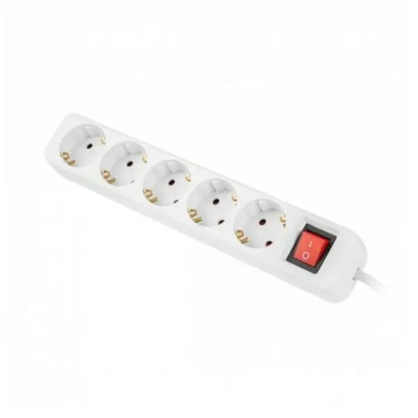 LANBERG Priza Lanberg Schuko cu 5 prize 2500 W 3 M Alb
