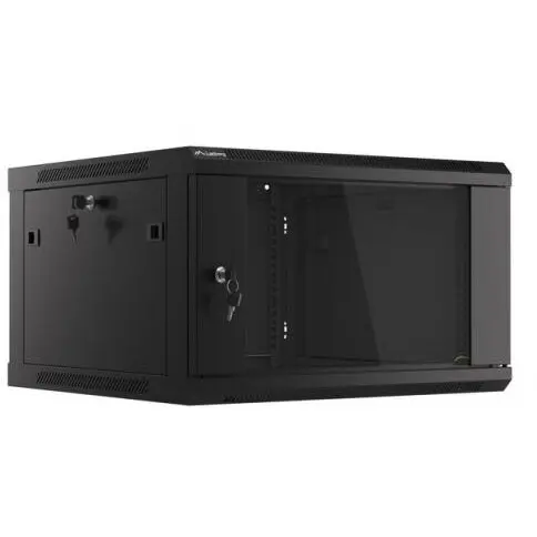 LANBERG Rack Lanberg wall-mounted, 19inch, 6U, 600x600mm, Black