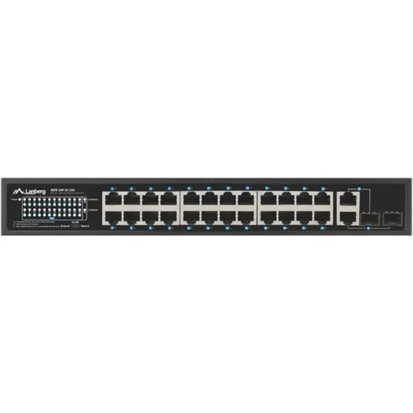 LANBERG Switch Lanberg 24 RSFE-24P-2C-250, Gigabit Ethernet 250W, rack 19