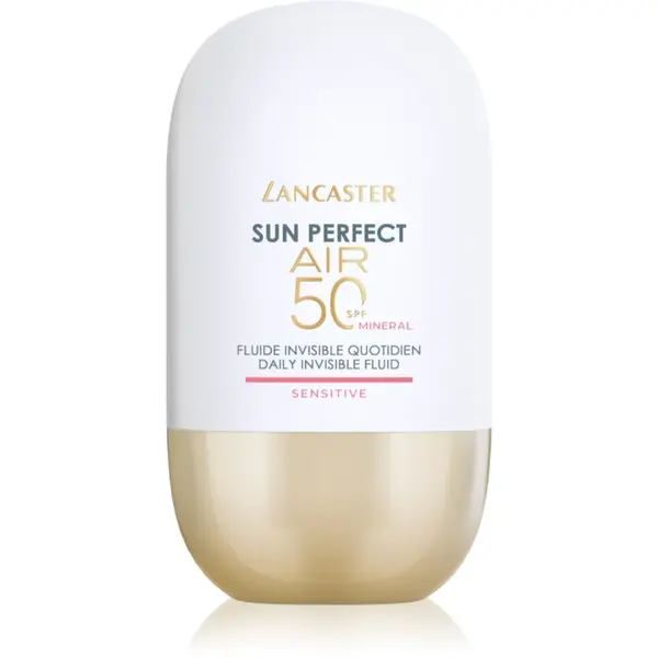 Lancaster Sun Perfect Air 50 Sensitive Mineral lichid protector ultra ușor pentru piele sensibila cu tendinte de inrosire SPF 50 40 ml