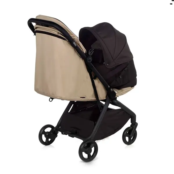 Landou portabil Jane Coal cu manere si salteluta 67x29.5x43 cm 0-9 kg