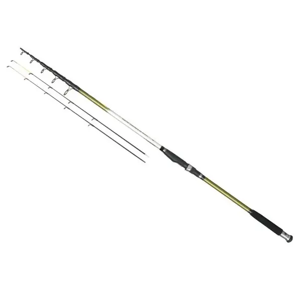 Lanseta Baracuda Infinity Tele Feeder din carbon de 3,9 m, 5 tronsoane + 2 varfuri, putere de aruncare 80-120 g