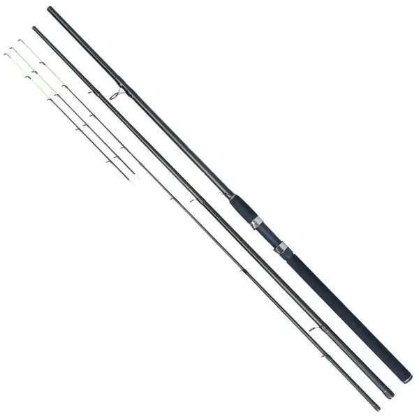 Lanseta Baracuda Storm Feeder din carbon de 3,9 m, 3 tronsoane + 2 varfuri, putere aruncare 40-120 g