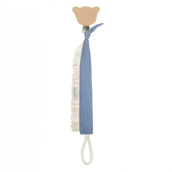 Lant cu clips pentru suzeta Boho petrol Sleepee