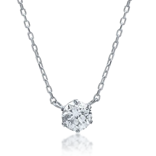 Lant cu pandantiv din aur alb cu diamant de 0.22ct
