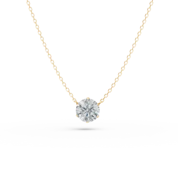 Lant cu pandantiv din aur galben cu diamant de 0.4ct