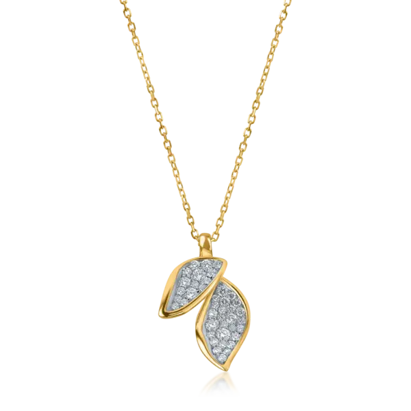 Lant cu pandantiv din aur galben cu diamante de 0.33ct