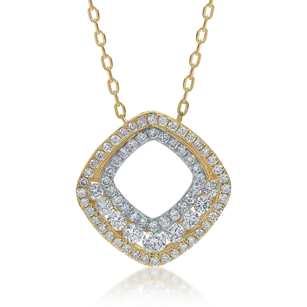 Lant cu pandantiv din aur galben cu diamante de 0.52ct