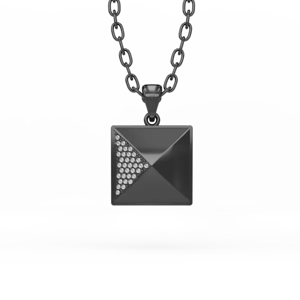 Lant cu pandantiv Silver Pyramid