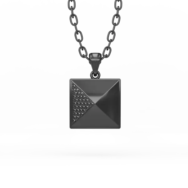 Lant cu pandantiv Silver Pyramid