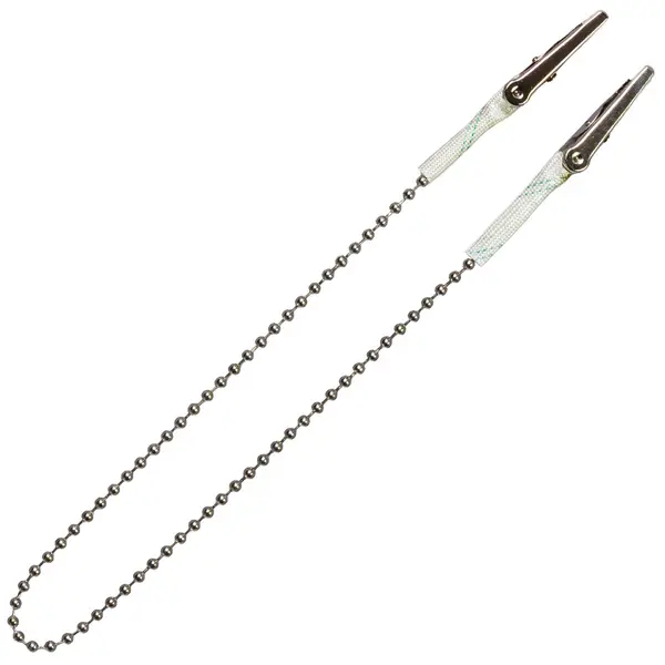 Lant metalic pentru prins bavete, PRIMA, 42 cm, cu cleme