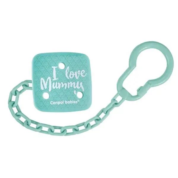 Lant pentru suzeta Canpol I love Mummy Verde