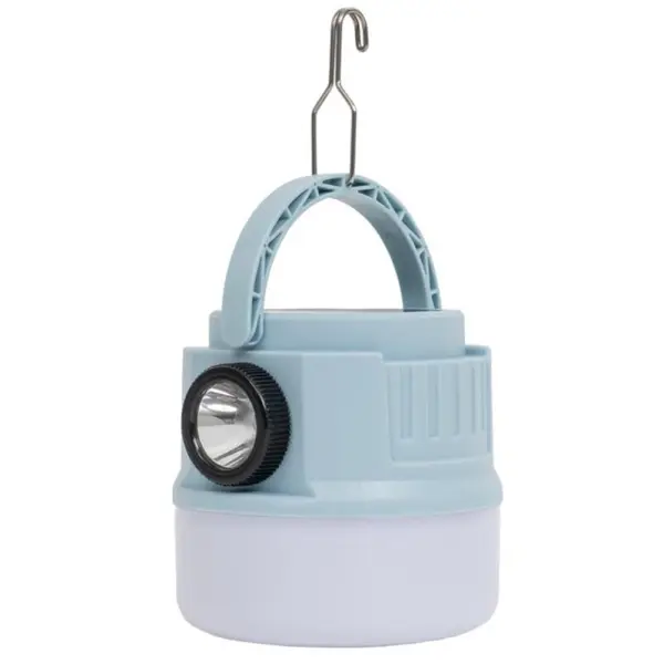 Lanterna Camping, Incarcare Solara si USB, Portabila, Albastru
