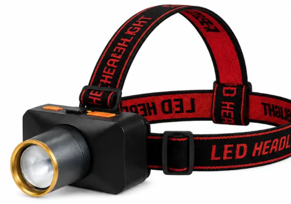 Lanterna de cap CB 665 TG reincarcabila USB Zoom reglabila afisaj digital baterie