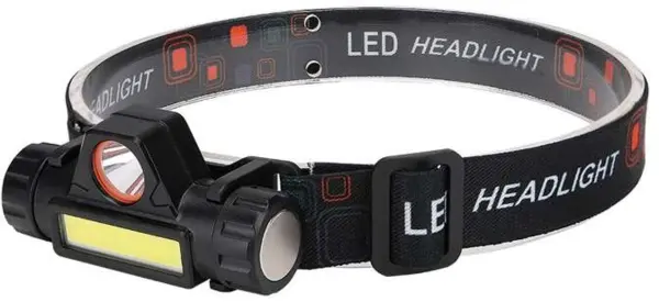 Lanterna de cap Frontala LED Rezistentă, Reglabilă, cu acumulator Ideală pentru Drumeții, Vânătoare sau Bicicliști - 4 in 1