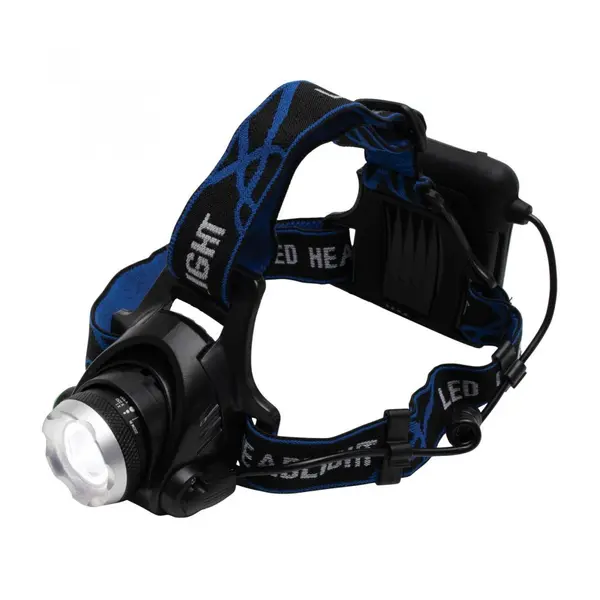Lanterna de cap led, functie zoom, 3 moduri iluminare, banda elastica