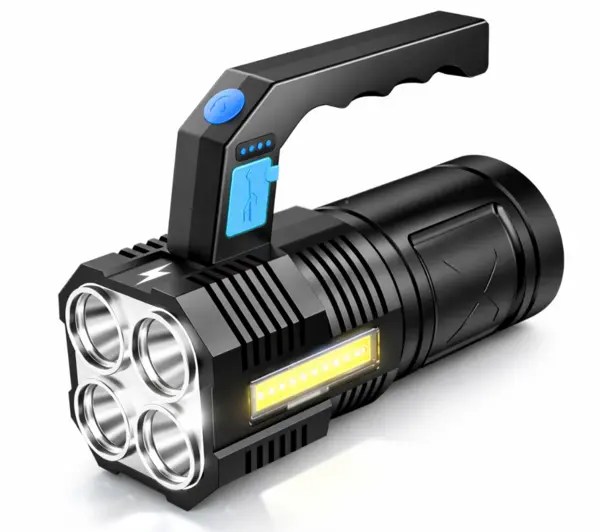 Lanterna de mana F907 cu 4 LED si COB lateral