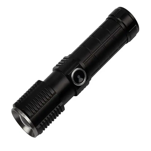 Lanterna de supravietuire DEPOX , AuSsenleuchte, metalica, LED, USB, zoom, negru