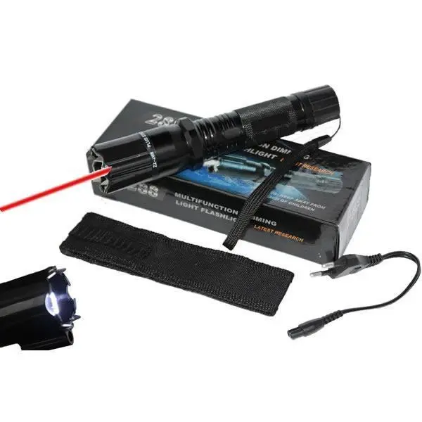 Lanterna electrosoc cu laser rosu - 2 faze de lumina