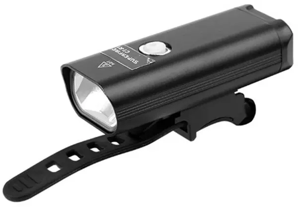 lanterna led pentru bicicleta supfire gt-r1, 200lumeni, acumulator 1800 mah, usb